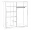 Kleiderschrank / Schiebeürenschrank | 1 Kleiderstange | 200 x 49 x 215 cm | Eiche Canella | 6 Fächer | 5 Einlegeböden | 2 Türen