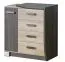 Kommode Sichling 14, Rahmen Rechts, Farbe: Eiche Braun - Abmessungen: 87 x 80 x 46 cm (H x B x T)