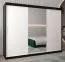 Großer 250 cm breiter Kleiderschrank mit 10 Fächern und 3 Türen | Farbe: Weiß / Schwarz Abbildung