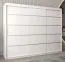 Großer 250 cm breiter Kleiderschrank mit 10 Fächern und 3 Türen | Farbe: Weiß Abbildung
