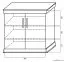 Kommode Wewak 02, Farbe: Sonoma Eiche - Abmessungen: 98 x 100 x 42 cm (H x B x T)