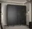Schiebetür mit eleganten Design Jotunheimen 94, Farbe: Schwarz - Abmessungen: 208 x 200,5 x 62 cm (H x B x T)