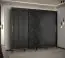 Außergewöhnlicher Schiebetürenschrank Jotunheimen 168, Farbe: Schwarz - Abmessungen: 208 x 250,5 x 62 cm (H x B x T)