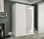 Edler Kleiderschrank mit einer Spiegeltür Ätna 84, Farbe: Weiß matt / Weißer Marmor - Abmessungen: 200 x 150 x 62 cm (H x B x T), mit genügend Stauraum