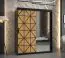 Kleiderschrank mit einer Spiegeltür Zumsteinspitze 15, Farbe: Schwarz matt - Abmessungen: 200 x 150 x 62 cm (H x B x T), mit fünf Fächern und zwei Kleiderstangen