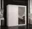 Moderner Kleiderschrank mit genügend Stauraum Liskamm 37, Farbe: Weiß matt - Abmessungen: 200 x 180 x 62 cm (H x B x T), mit einer Spiegeltür