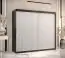 Schlichter Kleiderschrank mit genügend Stauraum Balmenhorn 67, Farbe: Schwarz matt / Weiß matt - Abmessungen: 200 x 200 x 62 cm (H x B x T), mit zwei Kleiderstangen und 10 Fächern