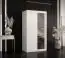 Stylischer Kleiderschrank mit einer Spiegeltür Balmenhorn 73, Farbe: Weiß matt - Abmessungen: 200 x 100 x 62 cm (H x B x T), mit fünf Fächern