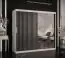 Edler Kleiderschrank mit genügend Stauraum Balmenhorn 90, Farbe: Weiß matt / Schwarz matt - Abmessungen: 200 x 200 x 62 cm (H x B x T), mit einer Spiegeltür