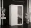 Edler Kleiderschrank mit einer Spiegeltür Balmenhorn 29, Farbe: Weiß matt - Abmessungen: 200 x 120 x 62 cm (H x B x T), mit fünf Fächern