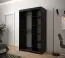 Kleiderschrank mit eleganten Design Mulhacen 48, Farbe: Schwarz matt / Weiß matt - Abmessungen: 200 x 150 x 62 cm (H x B x T), mit fünf Fächern