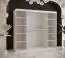 Kleiderschrank mit einer Spiegeltür Liskamm 41, Farbe: Weiß matt - Abmessungen: 200 x 200 x 62 cm (H x B x T), mit 10 Fächern und zwei Kleiderstangen