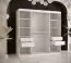 Neutraler Kleiderschrank mit genügend Stauraum Liskamm 38, Farbe: Weiß matt / Schwarz matt - Abmessungen: 200 x 180 x 62 cm (H x B x T), mit einer Spiegeltür