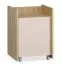 Rollcontainer | Farbe: Eiche / Beige | 1 Drehtür | Maße: 40 x 40 x 55 cm | 2 Fächer | 4 Rollen | inkl.. Bremsen | Soft-Close-Funktion | abschließbare Tür