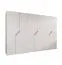 Drehtürenschrank | Farbe: Weiß | 6 Türen | 3 Kleiderstangen | ABS-Kanten | Griffe: Gold | Maße: 300 x 52 x 202 cm | Soft-Close-Funktion | 3 Fächer
