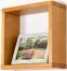Hängeregal / Wandregal Kiefer massiv Vollholz Erlefarben Junco 283A - 30 x 30 x 12 cm (H x B x T)