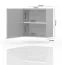 Hängeschrank Vaitele 25, Farbe: Anthrazit Hochglanz - 56 x 55 x 29 cm (H x B x T)