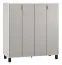 Barschrank Pantanoso 03, Farbe: Weiß / Grau - Abmessungen: 122 x 112 x 47 cm (H x B x T)