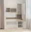 Jugendmöbel - Set L Fafe | 3-teilig | Farbe: Kaschmir / Eiche Cremona | schmaler Schrank | Schreibtisch mit Aufsatz | Kommode | dunkle Griffe | Soft-Close-Funktion