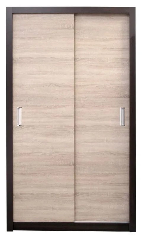 1 Meter breiter Kleiderschrank mit 2 Türen | Farbe: Sonoma Eiche Abbildung
