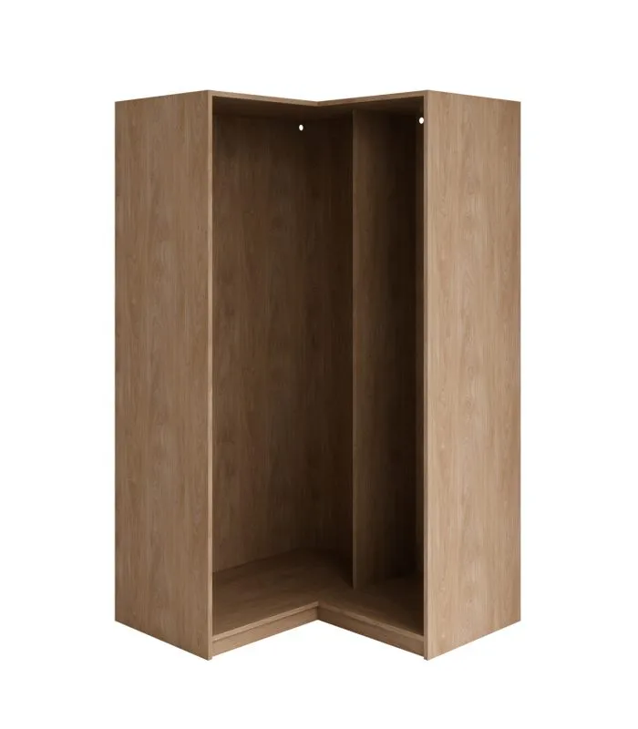 Eckkleiderschrank Korpus | rechter Eckrahmen | Farbe: Eiche Puccini | Maße: 108,5 x 55 x 196 cm