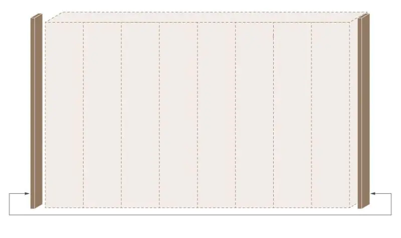 Seitlicher Rahmen für Drehtürenschrank / Kleiderschrank Gataivai und Anbaumodule, Farbe: Walnuss - Höhe: 227 cm