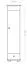 Kleiderschrank Kiefer Vollholz massiv weiß Junco 17 - Abmessung 195 x 45 x 59 cm