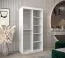 Schiebetürenschrank / Kleiderschrank Calvitero 01 mit Spiegel, Farbe: Weiß matt - Abmessungen: 200 x 100 x 62 cm ( H x B x T)