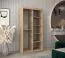 Schiebetürenschrank / Kleiderschrank Jan 01B mit Spiegel, Farbe: Eiche Sonoma - Abmessungen: 200 x 100 x 62 cm ( H x B x T)