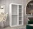 Schiebetürenschrank / Kleiderschrank Serbota 02 mit Spiegel, Farbe: Weiß matt / Eiche Sonoma - Abmessungen: 200 x 120 x 62 cm ( H x B x T )