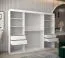 Schiebetürenschrank / Kleiderschrank Bisaurin 6B mit Spiegel, Farbe: Weiß matt - Abmessungen: 200 x 250 x 62 cm ( H x B x T)