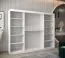 Schiebetürenschrank / Kleiderschrank Bisaurin 6A, Farbe: Weiß matt / Eiche Sonoma - Abmessungen: 200 x 250 x 62 cm ( H x B x T)