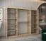 Schiebetürenschrank / Kleiderschrank Bisaurin 6A, Farbe: Eiche Sonoma - Abmessungen: 200 x 250 x 62 cm ( H x B x T)