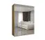 Kleiderschrank zwei Kleiderstangen Eiger 123, drei Spiegeltüren, 1,5 Meter breit, Soft-Close-Funktion, zwei Fächer, für Schlafzimmer