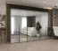 Drehtürenschrank / Kleiderschrank mit vier Kleiderstangen Eiger 163, Farbe: Kaschmir, vier Fächer, 3 Meter breit, Soft-Close-Funktion, Griffe: Schwarz
