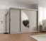 Kleiderschrank / Schiebetürenschrank Jorasses 24, Farbe: Kaschmir, Aluminiumschienen, 10 Fächer, 2,5 Meter breit, zwei Spiegeltüren, zwei Kleiderstangen