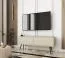 TV-Möbel / TV-Unterschrank mit Push-to-open Funktion Horsham 30, Farbe: Beige, Beine: Schwarz, ABS-Kantenschutz, zwei Kippfächer, für Wohnzimmer