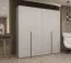 Kleiderschrank / Drehtürenschrank Eiger 31, Farbe: Kaschmir, vier Türen, zwei Kleiderstangen, 2 Meter breit, zwei Fächer, Griffe: Schwarz, Soft-Close-Funktion
