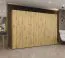 Drehtürenschrank mit vier Kleiderstangen Eiger 46, Farbe: Eiche Artisan, 3 Meter breit, Kleiderschrank, Griffe: Kaschmir, vier Fächer, sechs Türen, Soft-Close