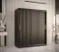 Schlichter Kleiderschrank mit genügend Stauraum Balmenhorn 60, Farbe: Schwarz matt - Abmessungen: 200 x 150 x 62 cm (H x B x T), mit fünf Fächern und zwei Kleiderstangen