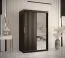 Kleiderschrank mit einer Spiegeltür Balmenhorn 80, Farbe: Schwarz matt - Abmessungen: 200 x 120 x 62 cm (H x B x T), mit genügend Stauraum