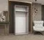 Kleiderschrank / Drehtürenschrank Korab 03, Farbe: Weiß, ein Fach, zwei Türen, Griffe: Schwarz, 1 Meter breit, eine Kleiderstange, Soft-Close-Funktion