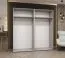 Drehtürenschrank / Kleiderschrank Korab 138, Farbe: Schwarz, 2 Meter breit, Soft-Close-Funktion, zwei Fächer, zwei Kleiderstangen, Griffe: Schwarz
