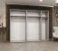 Kleiderschrank / Drehtürenschrank mit fünf Spiegeltüren Korab 144, Farbe: Eiche Artisan, 2,5 Meter breit, drei Kleiderstangen, Soft-Close, Griffe: Schwarz