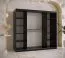 Schlichter Kleiderschrank mit genügend Stauraum Balmenhorn 67, Farbe: Schwarz matt / Weiß matt - Abmessungen: 200 x 200 x 62 cm (H x B x T), mit zwei Kleiderstangen und 10 Fächern