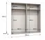 Drehtürenschrank | Farbe: Weiß | 2 Spiegeltüren | Griffe: Schwarz | 2 Fächer | 2 Kleiderstangen | Maße: 200 x 52 x 202 cm | Soft-Close-Funktion