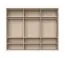 Kleiderschrank mit sechs Türen und LED-Rahmen Neiafu 74, Farbe: Kaschmir, verstellbare Füße, drei Kleiderstangen, Maße: 226 x 277 x 60 cm, neun Einlegeböden