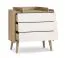 Babyzimmer Kommode | Farbe: Beige / Eiche Cremona | 3 Schubladen | Maße: 90 x 51 x 89,5 cm | ABS-Kanten | Push-to-open Funktion | Kinderzimmer
