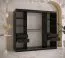Neutraler Kleiderschrank Liskamm 19, Farbe: Schwarz matt / Weiß matt - Abmessungen: 200 x 200 x 62 cm (H x B x T), mit genügend Stauraum