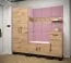 Elegantes Wandpaneel Farbe: Rosa - Abmessungen: 42 x 42 x 4 cm (H x B x T)
